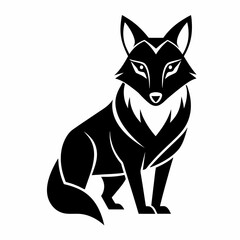 Animal logo icon black shape white background