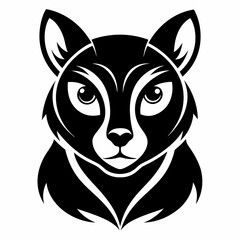 Animal logo icon black shape white background