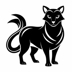 Animal logo icon black shape white background