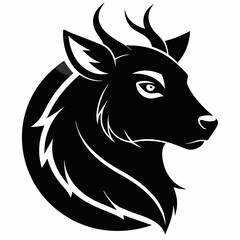 Animal logo icon black shape white background