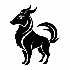 Animal logo icon black shape white background
