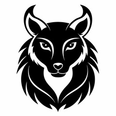 Animal logo icon black shape white background