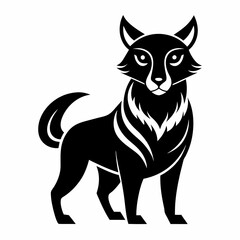 Animal logo icon black shape white background