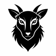 Animal logo icon black shape white background