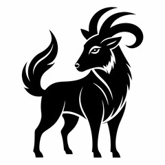 Animal logo icon black shape white background