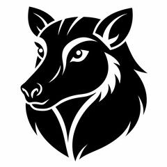 Animal logo icon black shape white background
