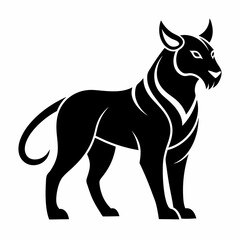 Animal logo icon black shape white background