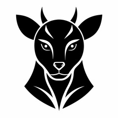 Animal logo icon black shape white background