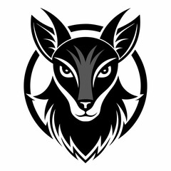 Animal logo icon black shape white background