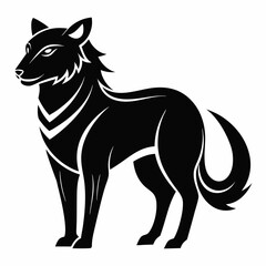 Animal logo icon black shape white background