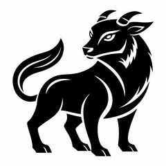 Animal logo icon black shape white background