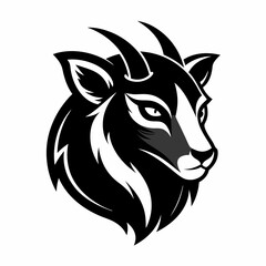 Animal logo icon black shape white background