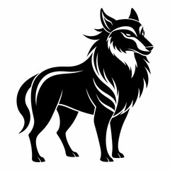 Animal logo icon black shape white background