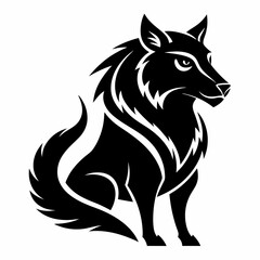 Animal logo icon black shape white background