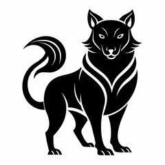 Animal logo icon black shape white background