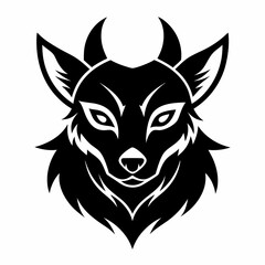 Animal logo icon black shape white background