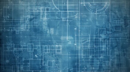 Abstract blueprint background texture. Engineering drawing. Parts for industrial construction