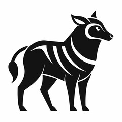 Animal logo icon black shape white background