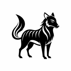 Animal logo icon black shape white background