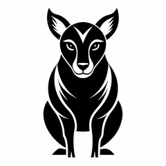 Animal logo icon black shape white background