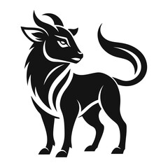 Animal logo icon black shape white background