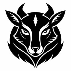 Animal logo icon black shape white background
