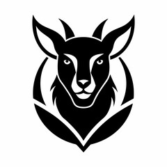 Animal logo icon black shape white background