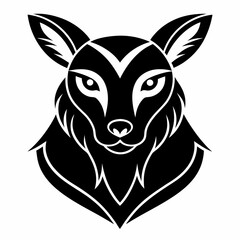Animal logo icon black shape white background