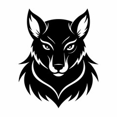 Animal logo icon black shape white background