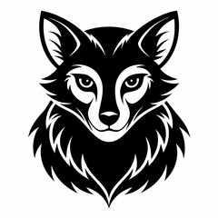 Animal logo icon black shape white background