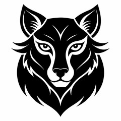 Animal logo icon black shape white background