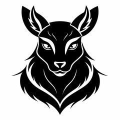 Animal logo icon black shape white background