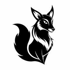 Animal logo icon black shape white background
