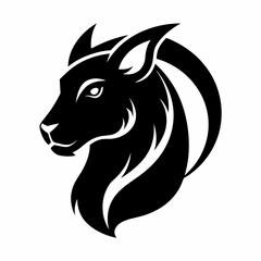 Animal logo icon black shape white background