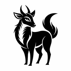 Animal logo icon black shape white background