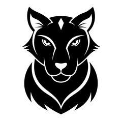 Animal logo icon black shape white background