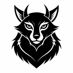 Animal logo icon black shape white background