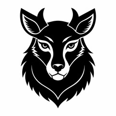 Animal logo icon black shape white background
