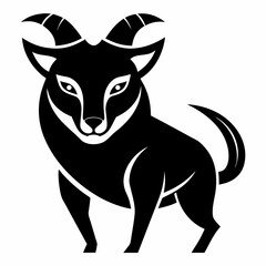 Animal logo icon black shape white background