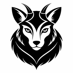 Animal logo icon black shape white background