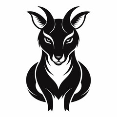 Animal logo icon black shape white background