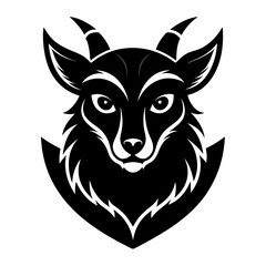 Animal logo icon black shape white background