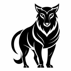 Animal logo icon black shape white background
