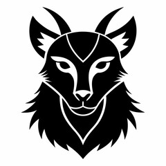 Animal logo icon black shape white background