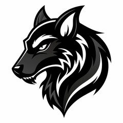 Animal logo icon black shape white background