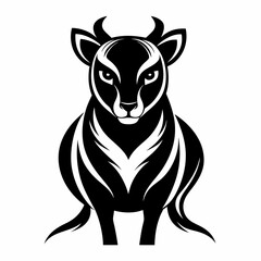 Animal logo icon black shape white background