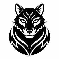 Animal logo icon black shape white background