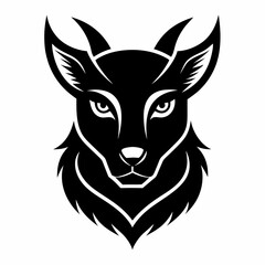 Animal logo icon black shape white background
