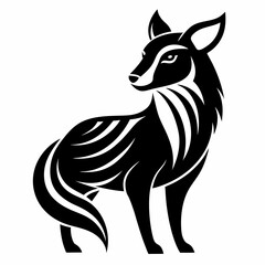 Animal logo icon black shape white background
