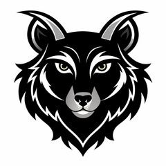 Animal logo icon black shape white background